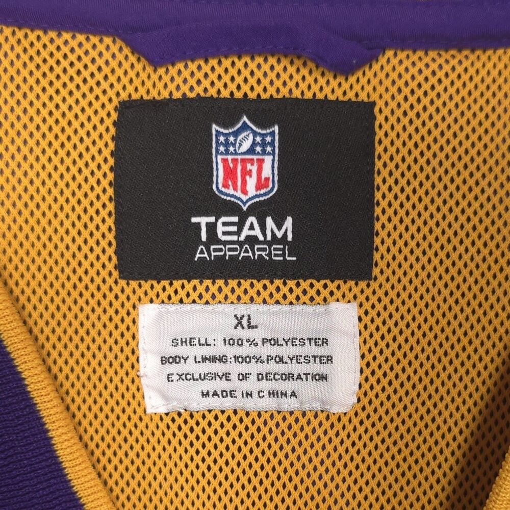 Minnesota Vikings NFL Team‎ Apparel Size XL Embroidered Pullover Jacket Vintage - Picture 2 of 10
